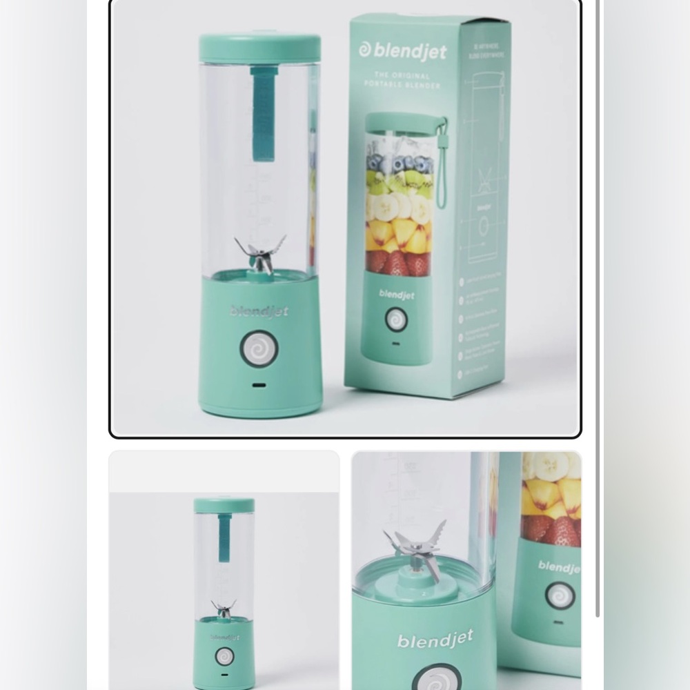 BlendJet 2 Seafoam Green 16oz Portable USB rechargeable  Blender 🌿🆕🌿 $59 value